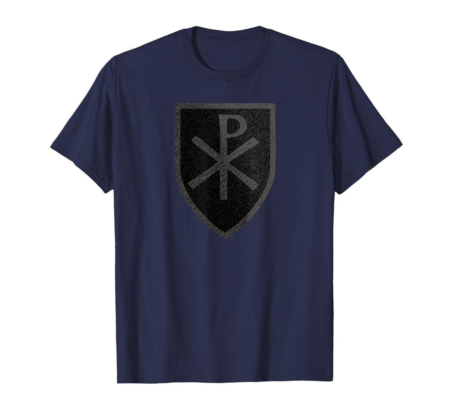 Chi Rho Christian Jesus Christ Symbol Shield Crest T-Shirt