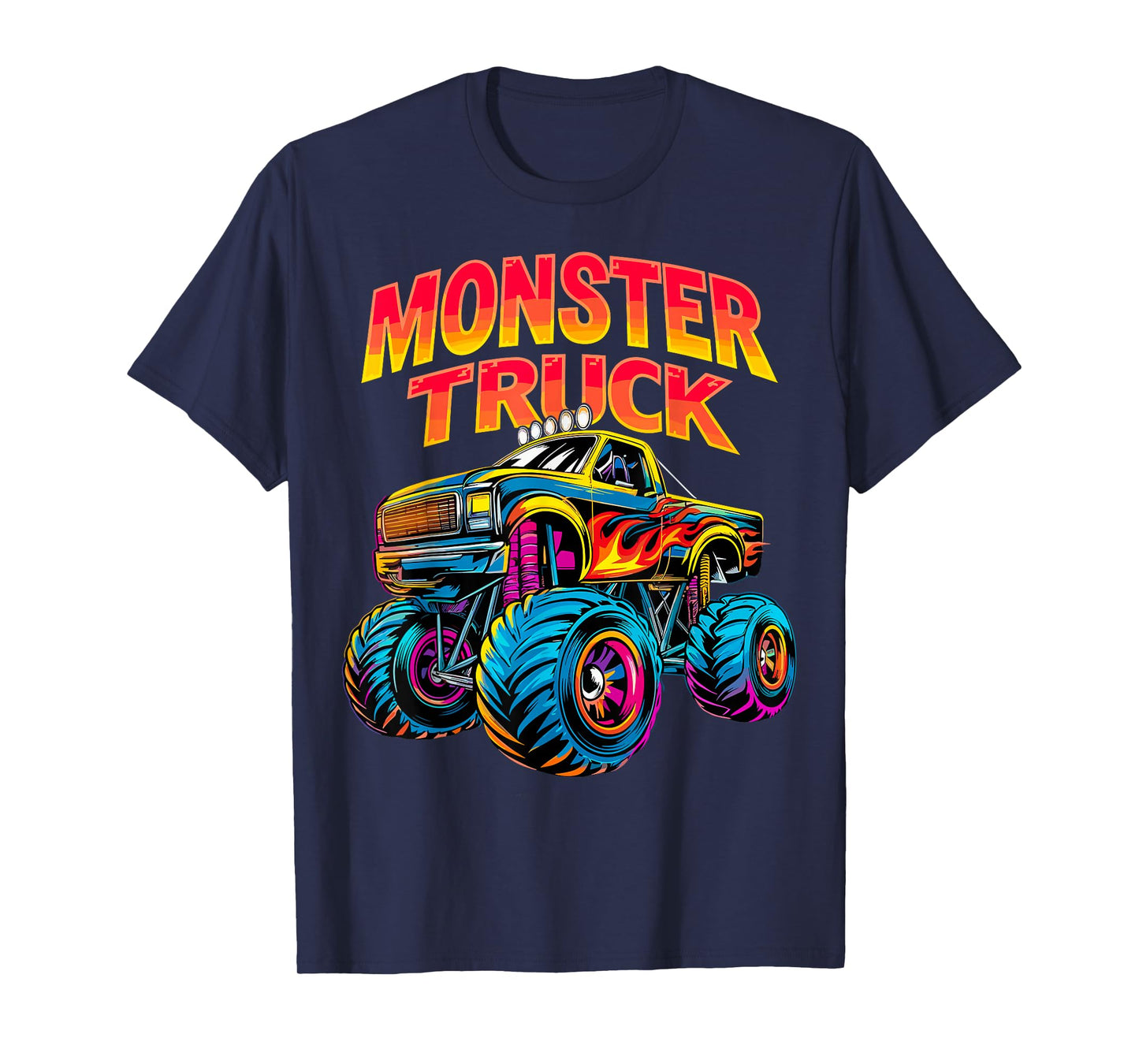 Monster Truck Retro Colorful T-Shirt