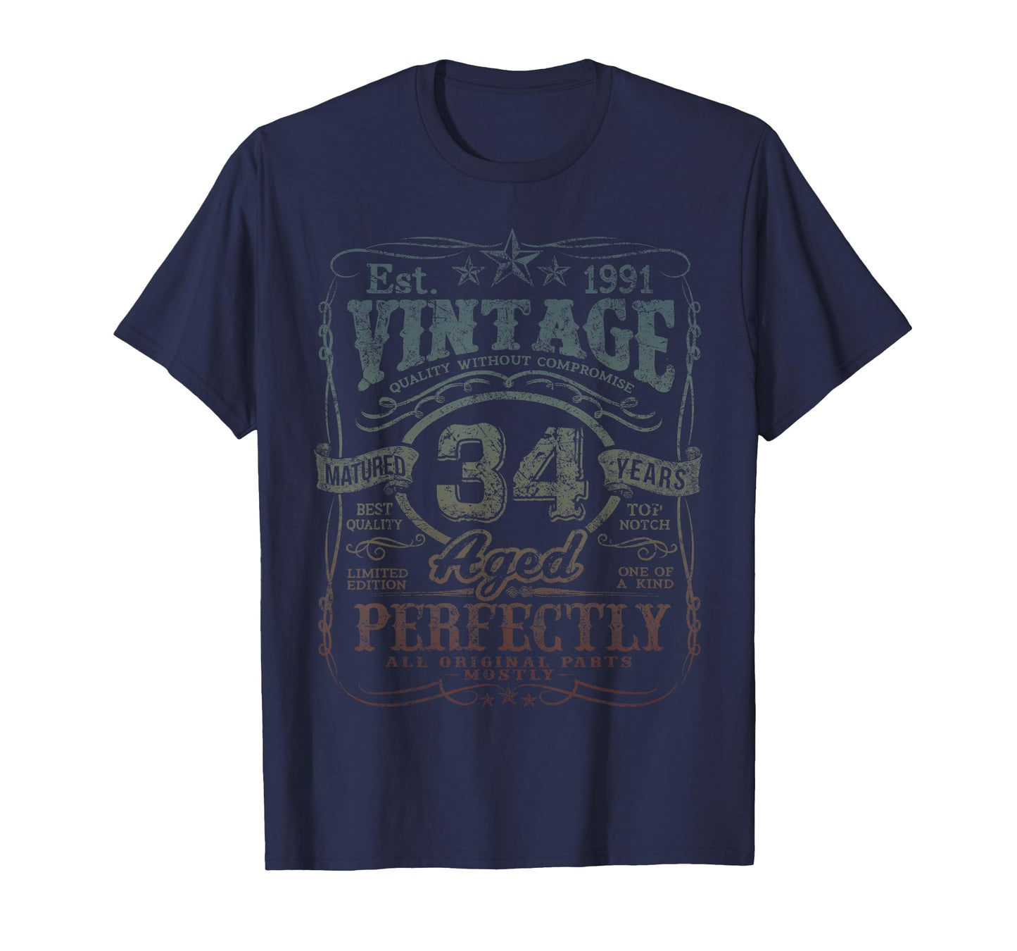 Vintage 1991 Limited Edition Shirt 34 year old 34th Birthday T-Shirt