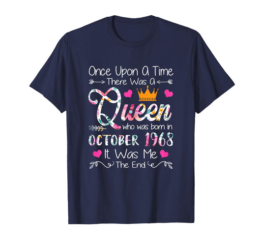 57 Years Old Birthday Girl 57 Birthday Queen October 1968 T-Shirt
