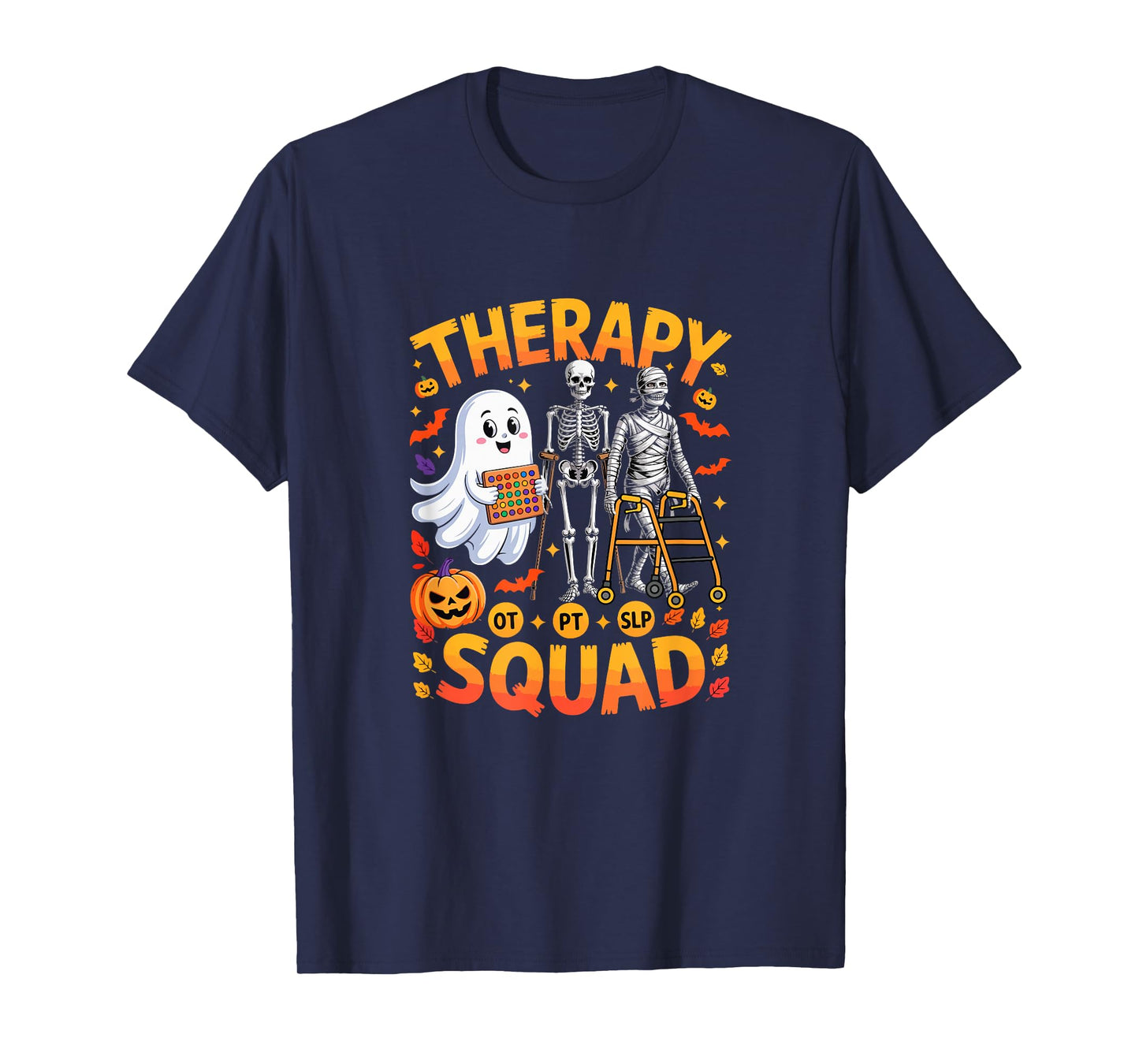 Therapy Squad Halloween Doctor Nurse Boo Horror Skeletons T-Shirt