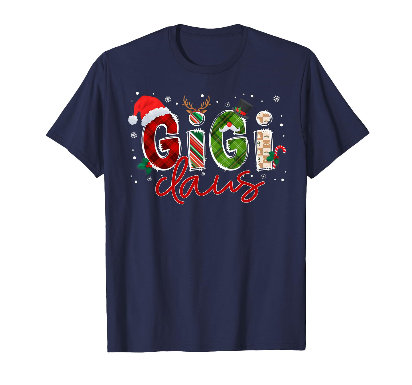 Gigi Claus Santa Claus Family Matching Christmas Pajama T-Shirt