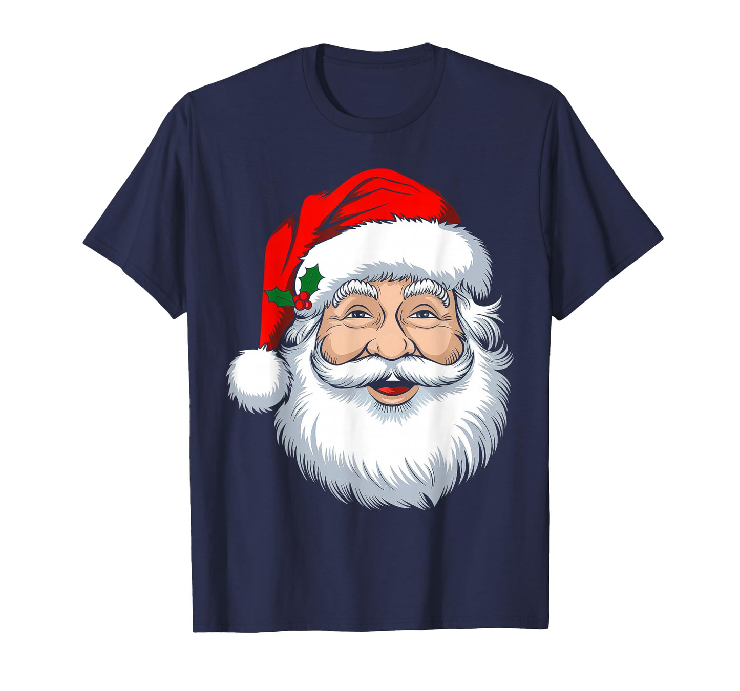 Funny Santa Face Christmas Family Matching Xmas Pajamas T-Shirt