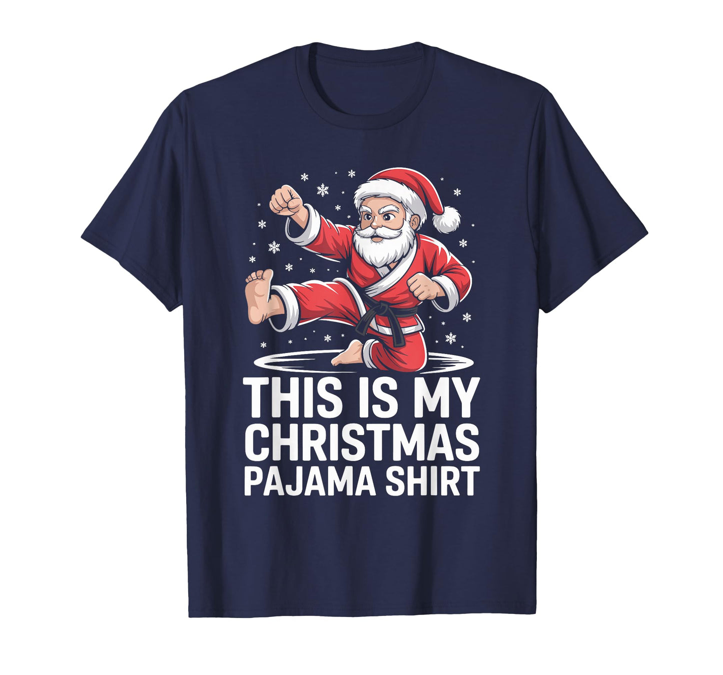 Funny Santa Claus Karate Christmas Martial Arts for Men T-Shirt
