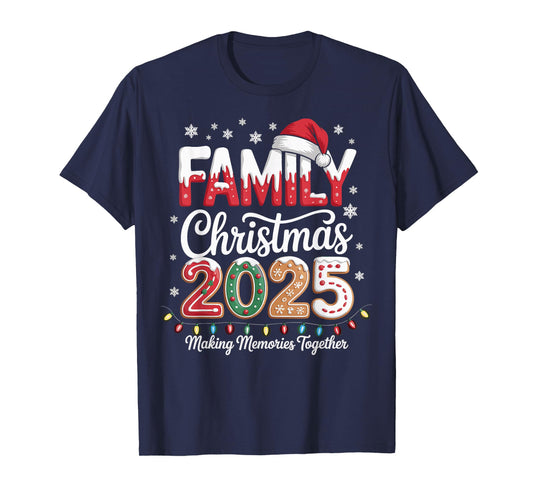 Family Christmas 2025 Funny Matching Outfit Xmas Squad Santa T-Shirt