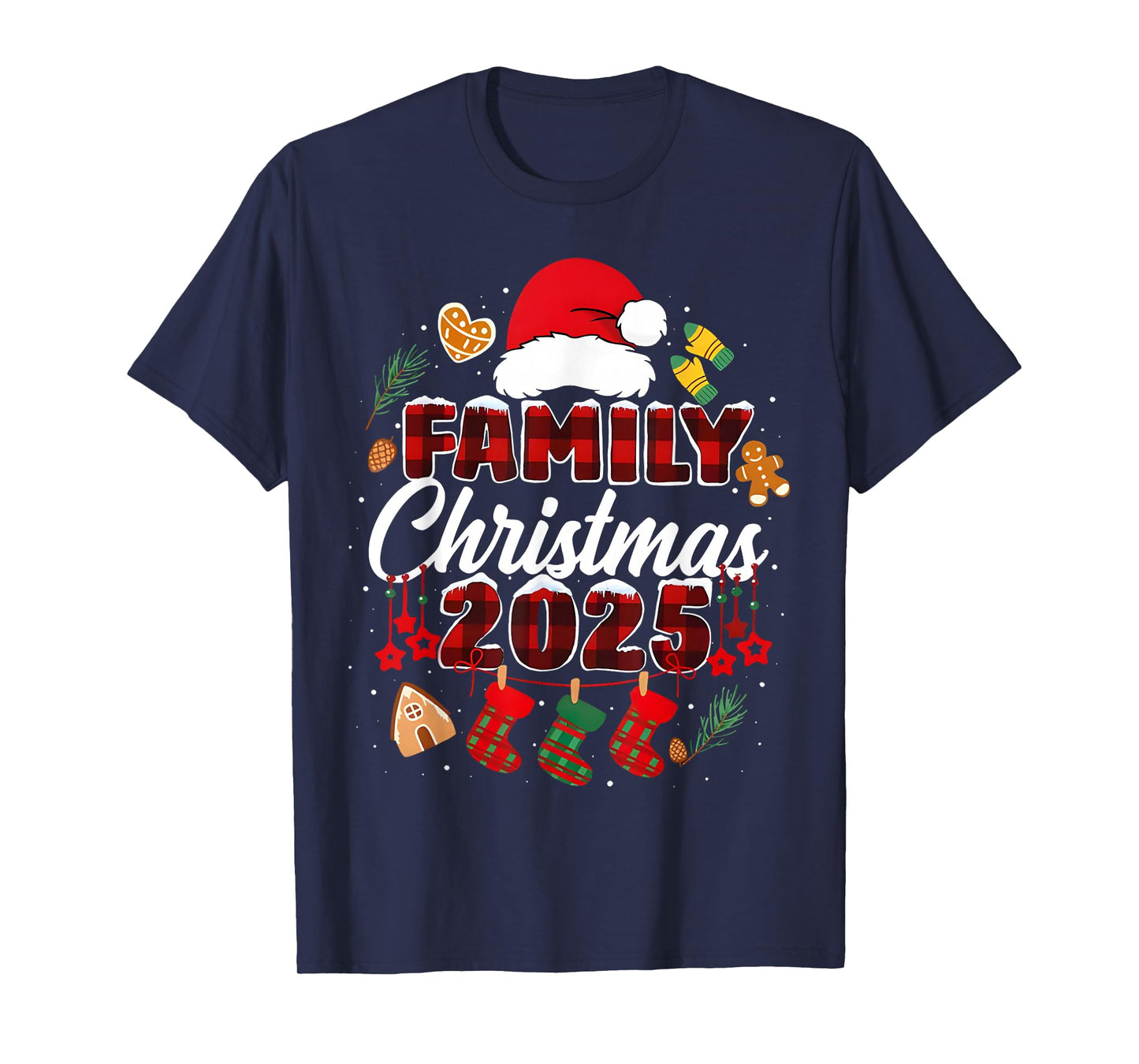 Family Christmas 2025 Matching Outfit Xmas Squad Santa T-Shirt