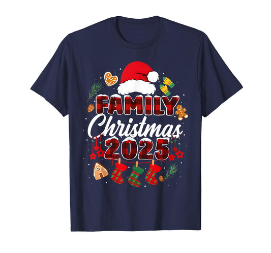 Family Christmas 2025 Matching Outfit Xmas Squad Santa T-Shirt