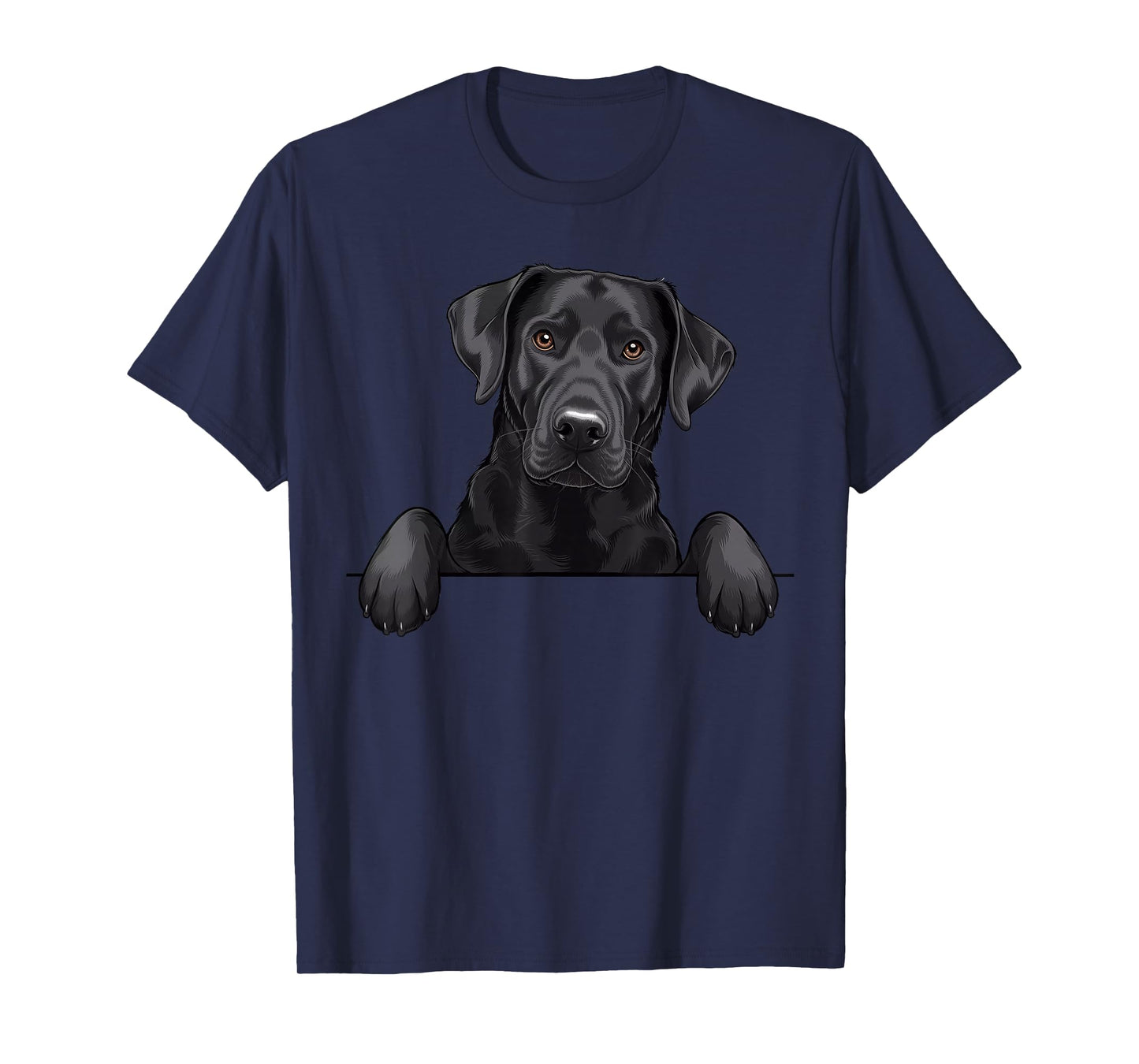 Cute Black Labrador Peeking Pocket Puppy Funny Lab Dog Lover T-Shirt
