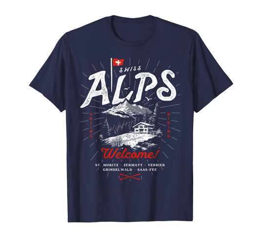 Swiss Alps Switzerland Travel Outfit Gift Souvenir T-Shirt