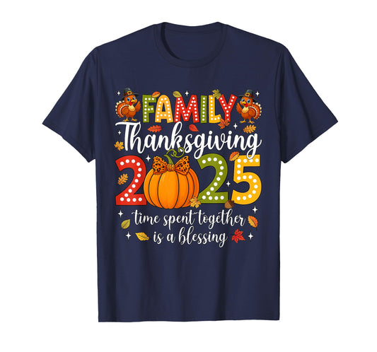 Family Thanksgiving 2025 Thanksgiving Crew Turkey Matching T-Shirt
