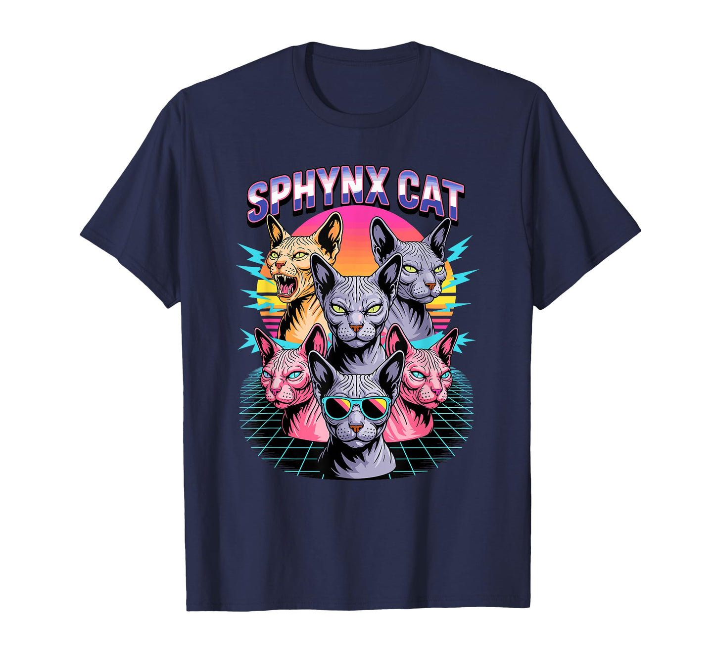 90s Vintage Sphynx Cat Canadian Hairless Cat T-Shirt for Men Women Kids