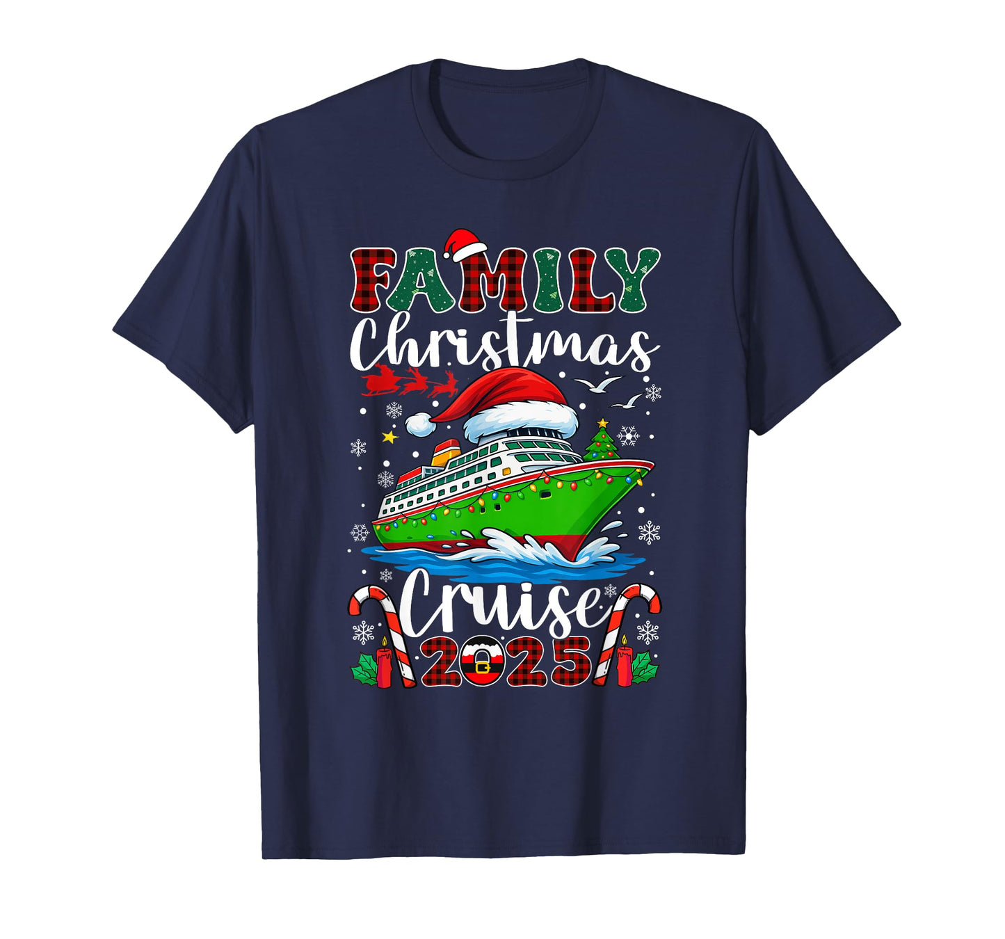 Family Christmas Cruise 2025 Matching Cruise Holiday Holiday T-Shirt