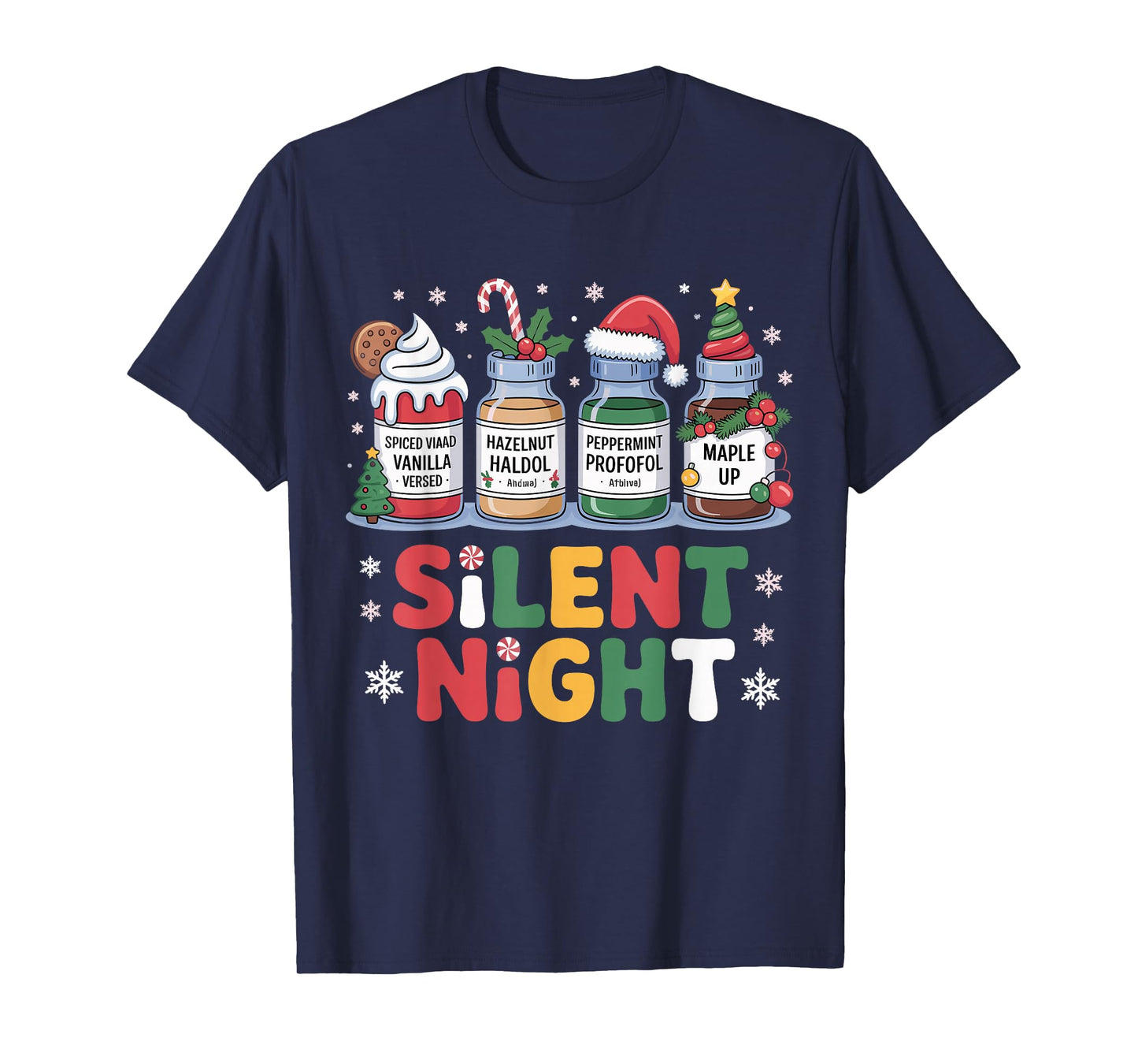Funny Santa Propofol Silent Night ICU Nurses Merry Christmas T-Shirt
