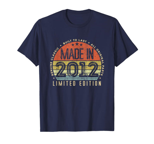 Vintage 2012 Limited Edition Retro Made in 2012 Men Women T-Shirt