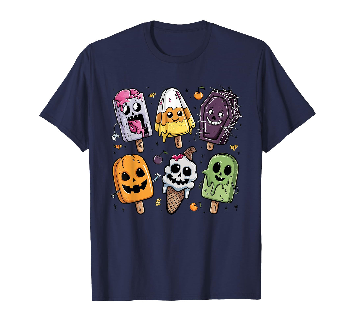 Funny Popsicle Summer Horror Halloween Ice Cream Summerween T-Shirt