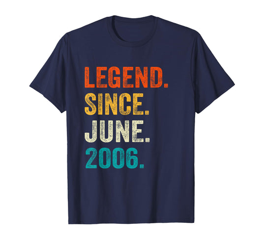 Legend Since June 2006 19th Birthday Lover 19 Year Old T-Shirt