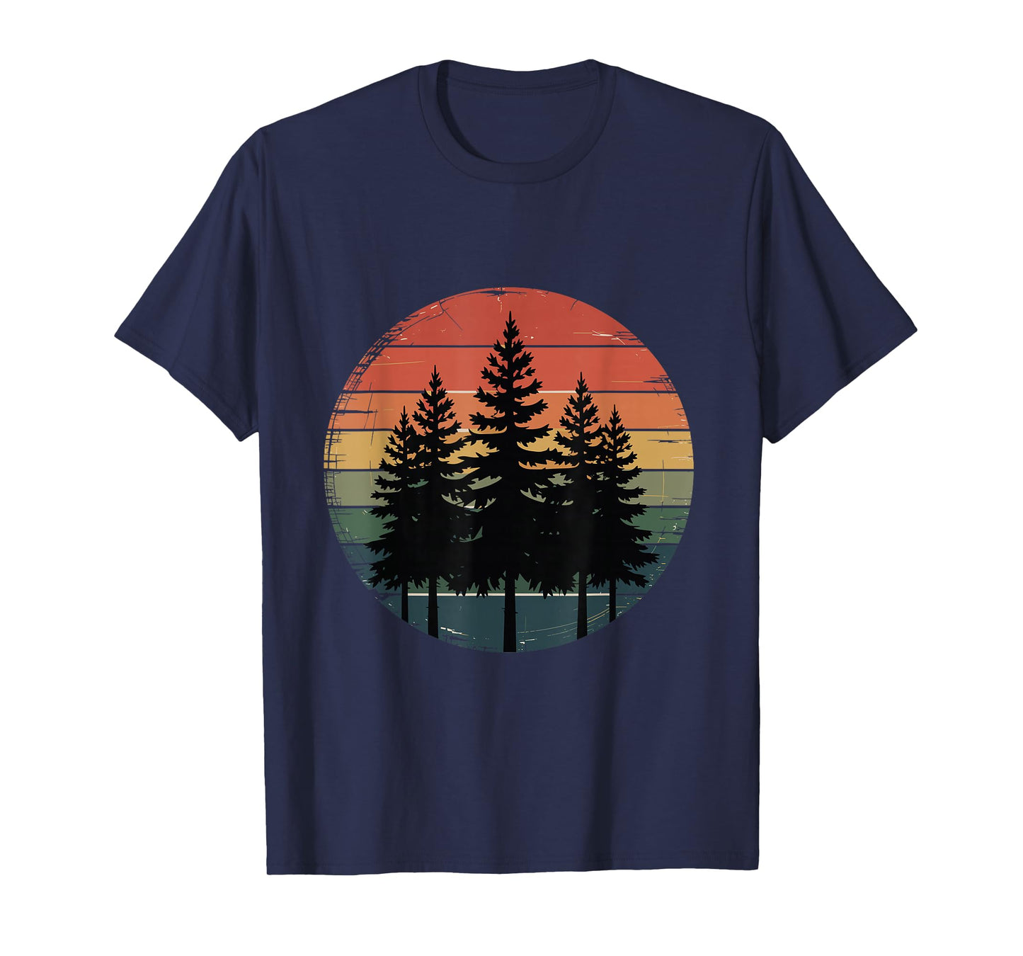 Mens Graphic Tees Vintage Real Tree Retro Forest Nature T-Shirt