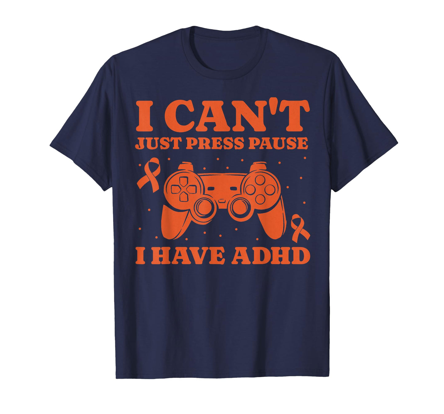 Can't Just Pause Gamer ADHD Awareness Kids Boys Video Gaming T-Shirt