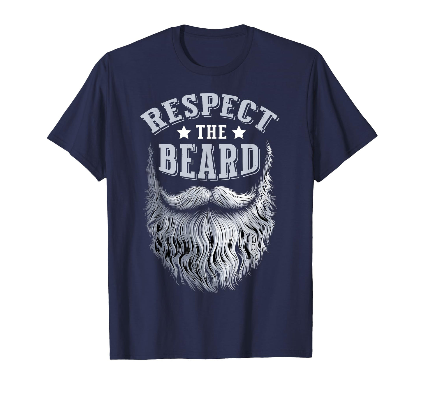 Respect The Beard Vintage Bearded Man Husband T-Shirt