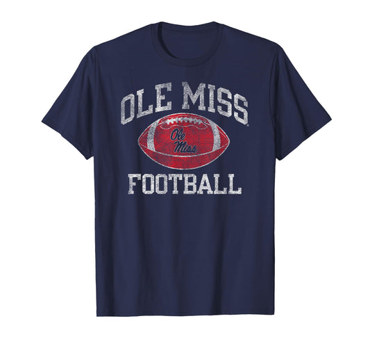Mississippi Ole Miss Rebels Football Intensity Navy T-Shirt