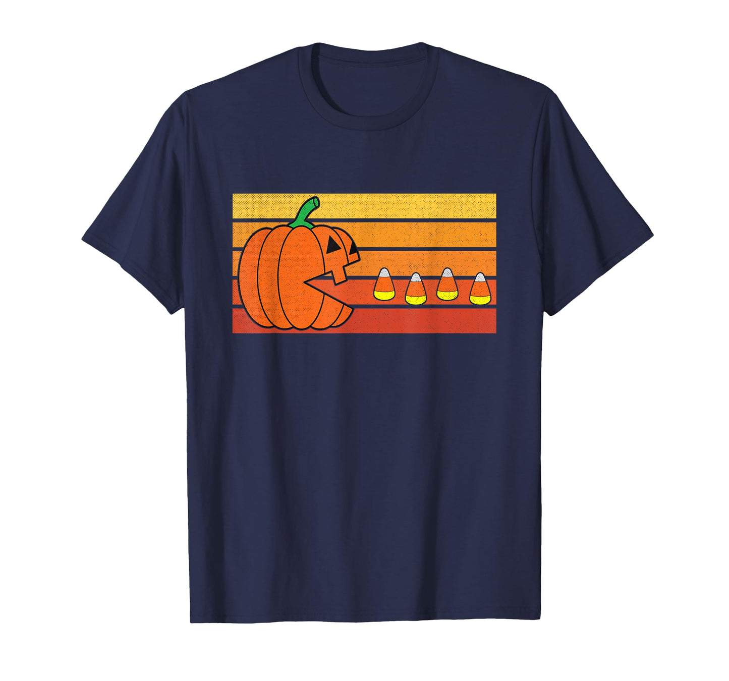 Pumpkin Eating Candy Corn Funny Candy Costume Halloween T-Shirt