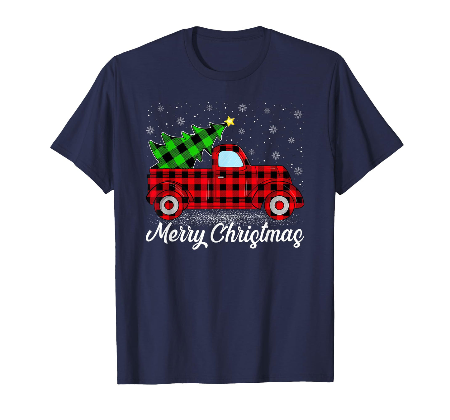 Red Truck Christmas Tree Matching Family Xmas Pajamas T-Shirt