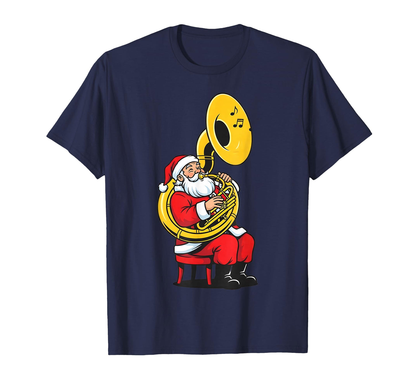 Sousaphone Christmas Musician Santa Xmas Boys Women Men T-Shirt