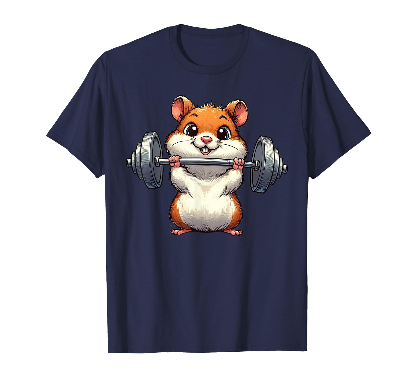 Cute Hamster Weightlifting Fitness Gym Bodybuilding T-Shirt