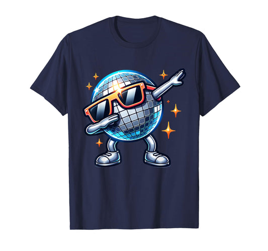 Retro Disco Ball Dabbing 70s Nightclub Dance Party Costume T-Shirt