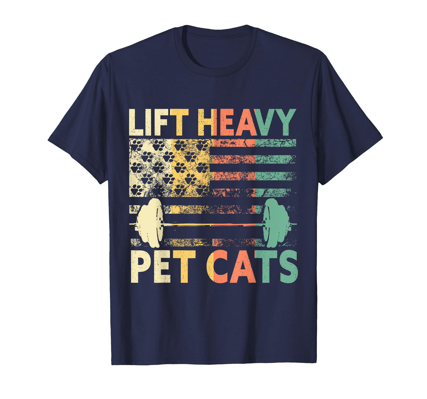 Lift Heavy Pet Cats Weightlifting Cat Owner Weightlifter T-Shirt