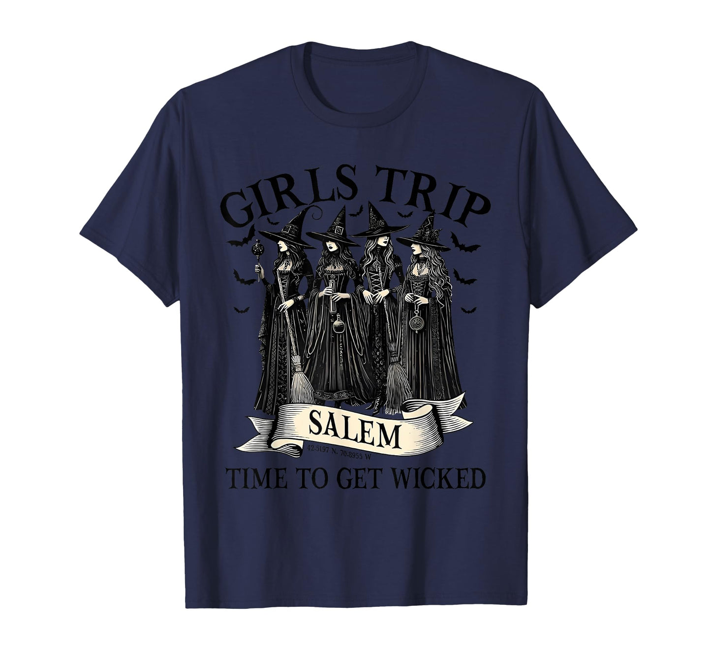 Salem Witches Vintage Gothic Halloween Costume T-Shirt