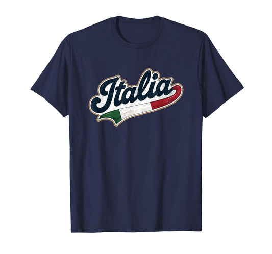 Italia Flag Italian Italy Italiano Family Heritage Souvenir T-Shirt