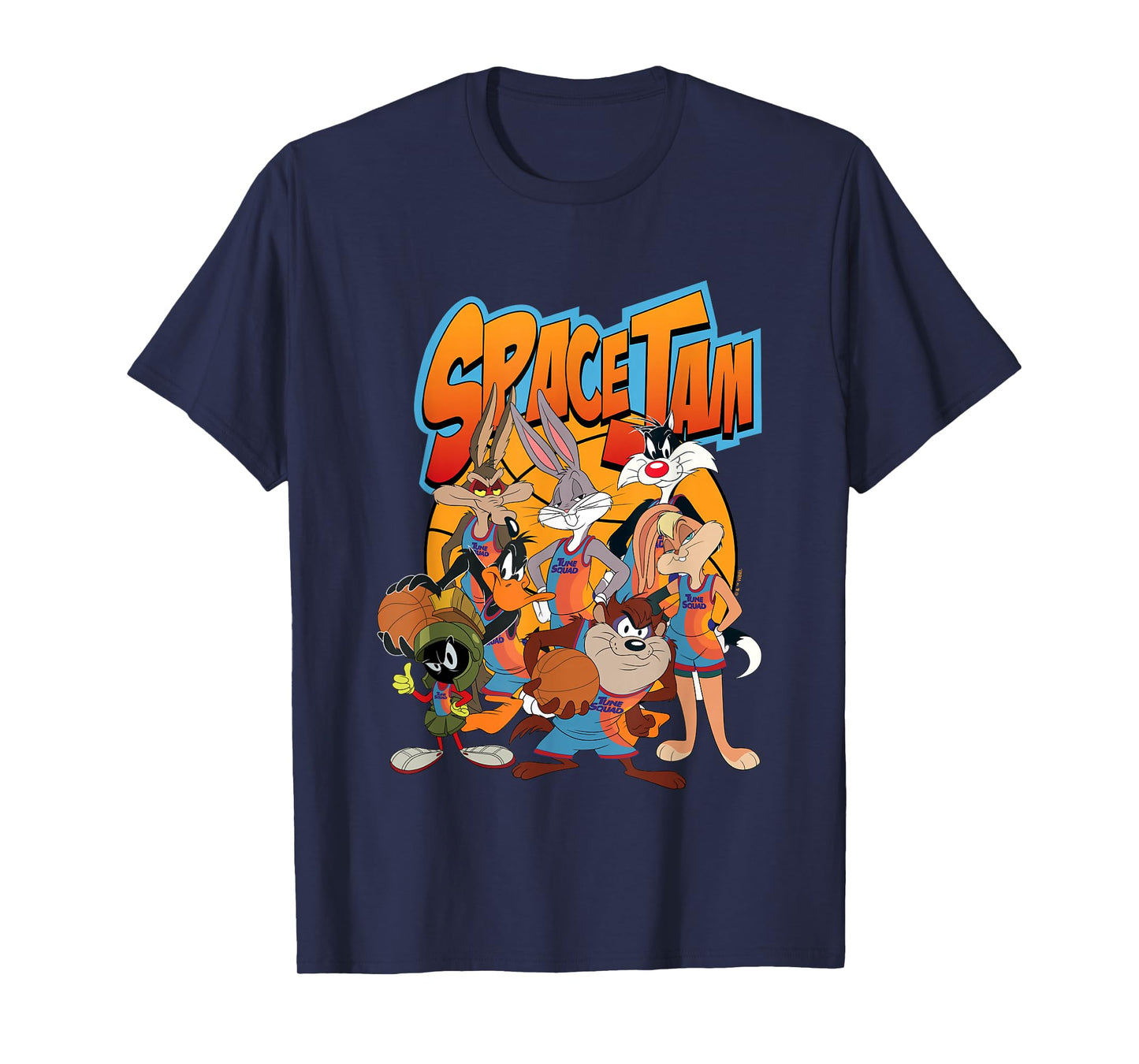 Space Jam: A New Legacy Tune Squad Retro Group Shot Logo T-Shirt
