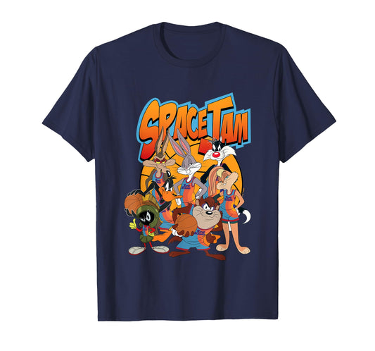 Space Jam: A New Legacy Tune Squad Retro Group Shot Logo T-Shirt