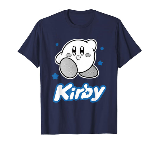 Kirby Blue Stars Big Character Portrait T-Shirt