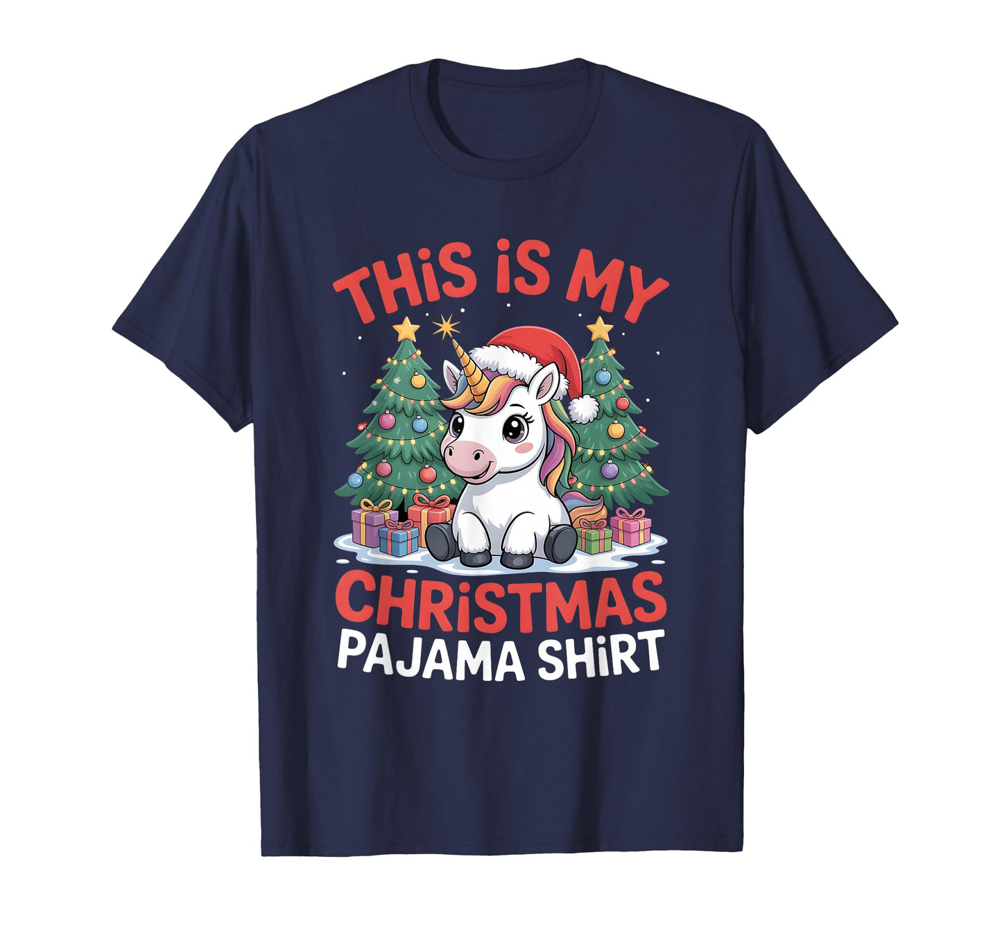 Unicorn This is My Christmas Pajama T-Shirt