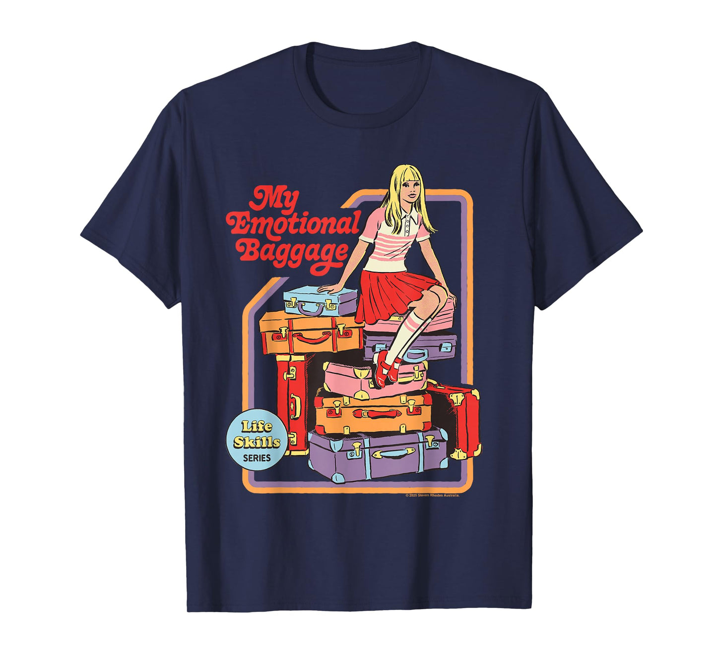 Emotional Baggage Sarcastic Retro Vintage Funny Adult Humor T-Shirt