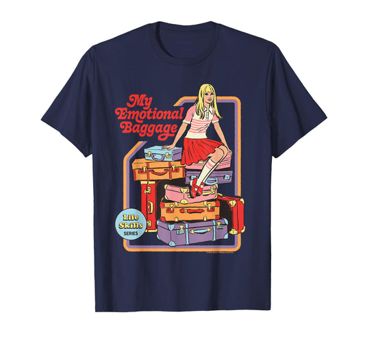 Emotional Baggage Sarcastic Retro Vintage Funny Adult Humor T-Shirt