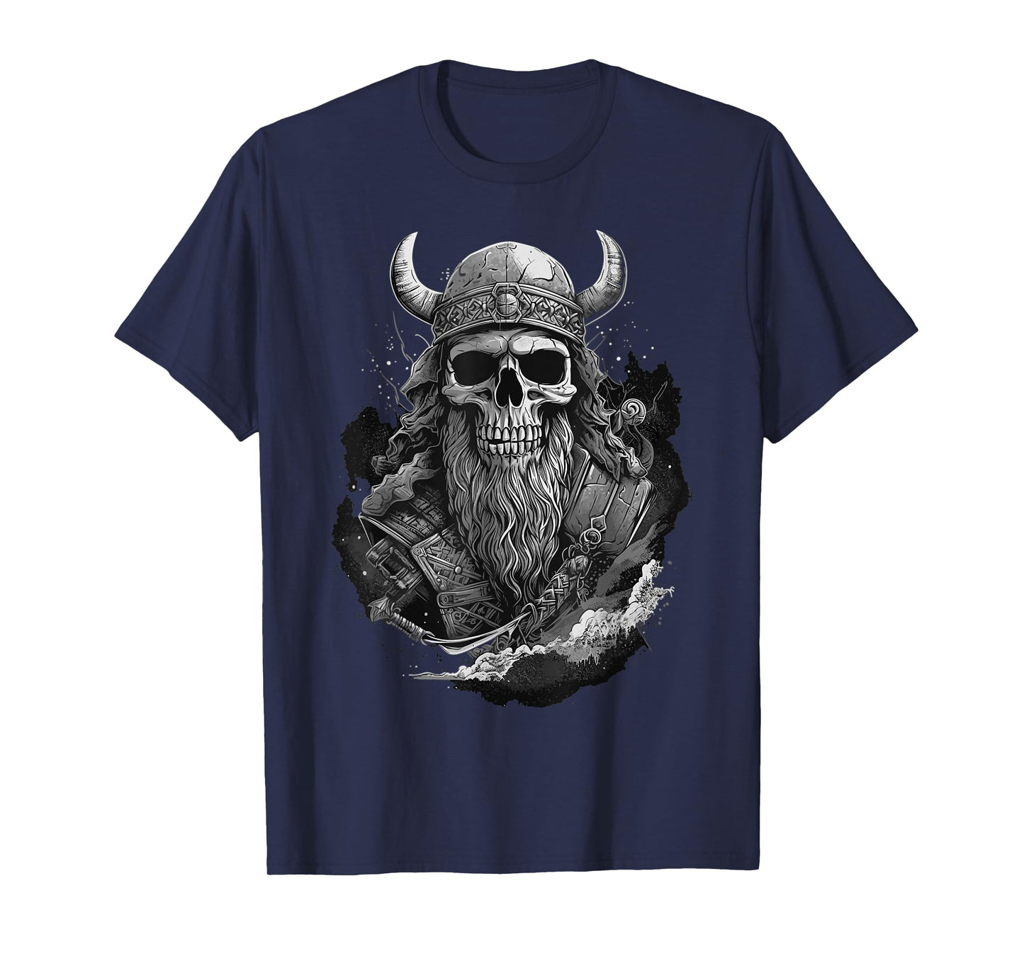 Viking Skull Odin Valhalla Celtic Knot Gym Graphic For Men T-Shirt