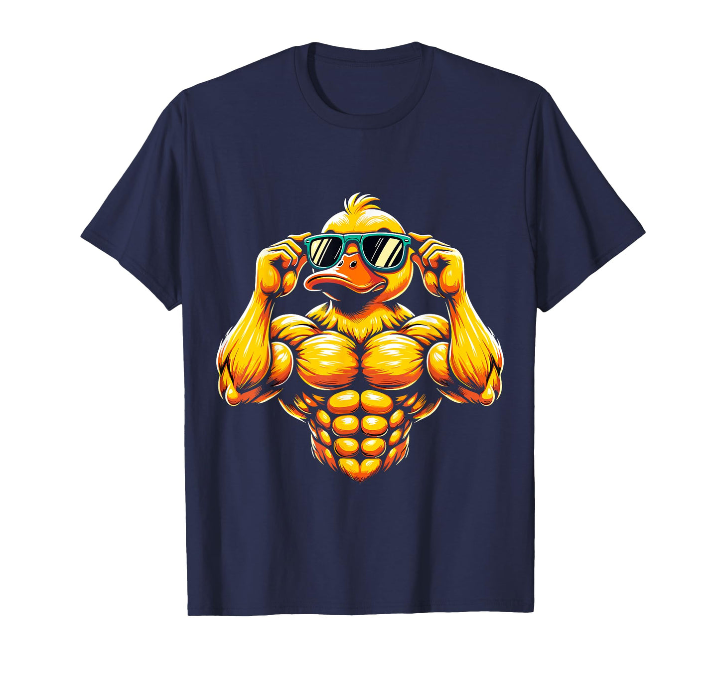 cool Rubber Duck Muscular Fitness Gym Duck T-Shirt