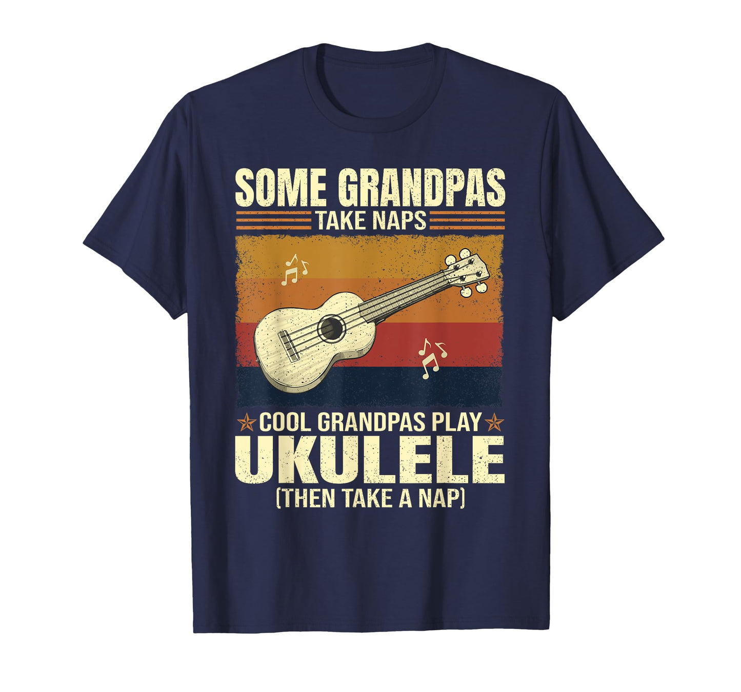 Some Grandpas Take Naps Cool Grandpas Play Ukulele T-Shirt