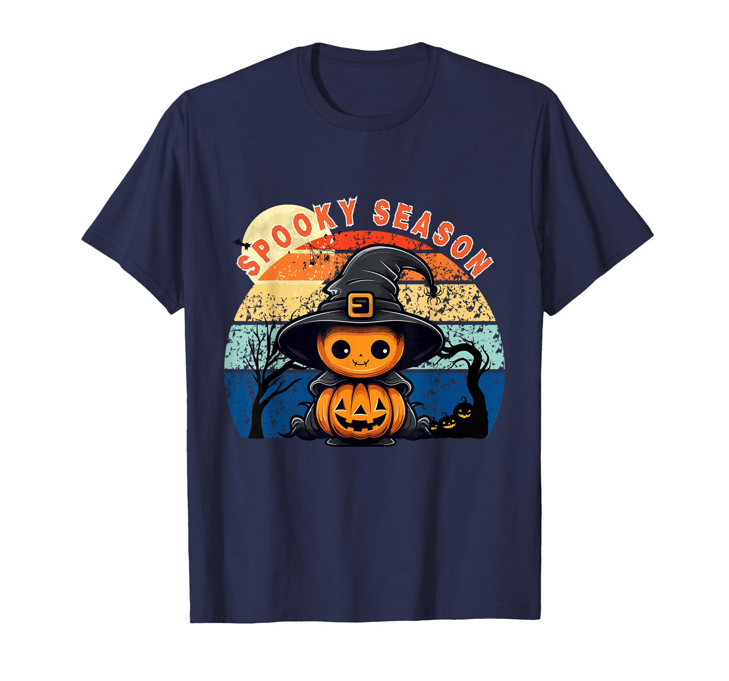 Spooky Season Pumpkin Witch Halloween Cute Silly T-Shirt