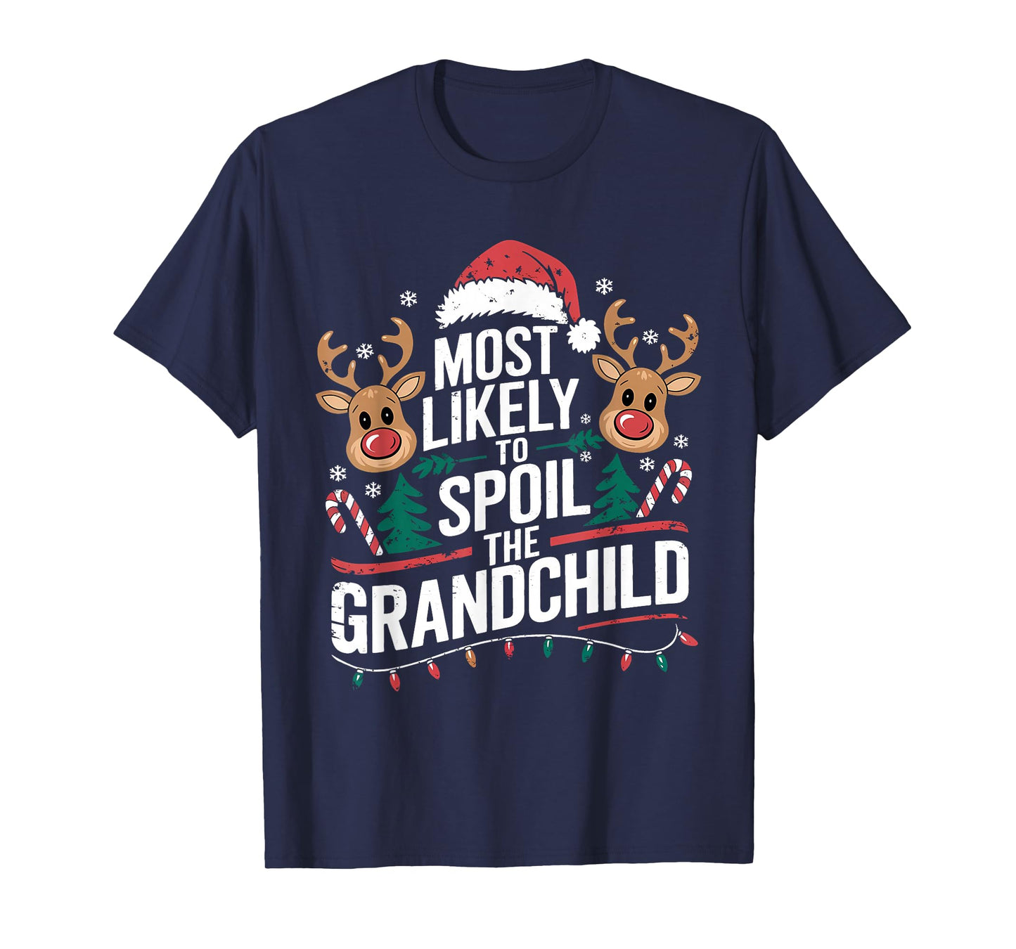 Most Likely to Spoil The Grandchild Christmas Party Funny T-Shirt