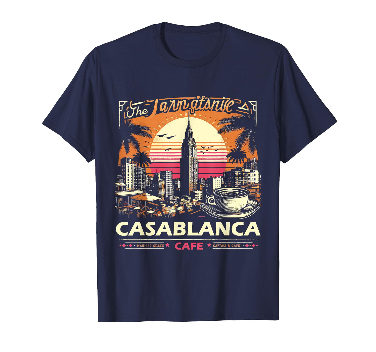 Vintage Casablanca Skyline Cafe T-Shirt