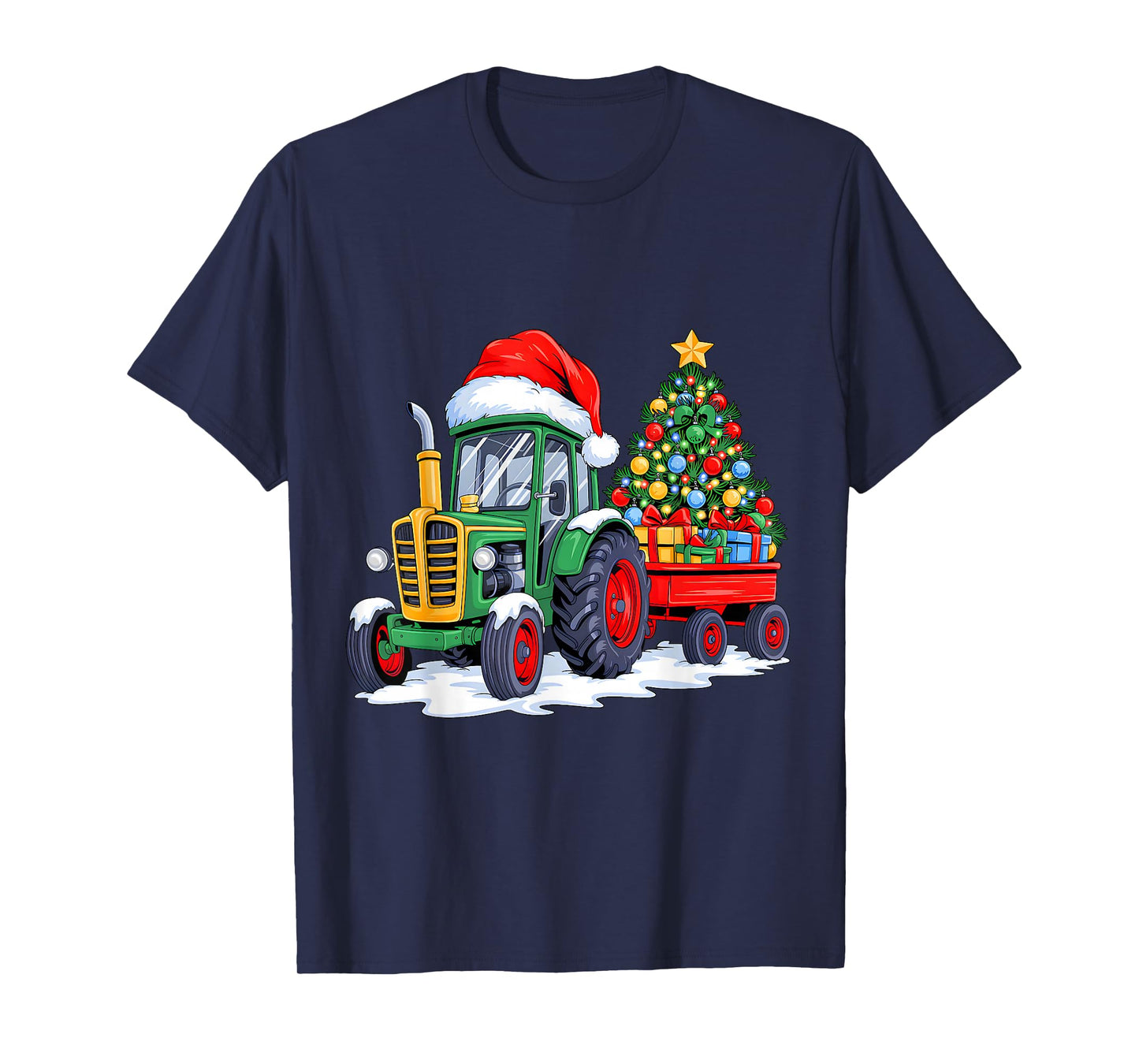 Funny Christmas Tractor Santa Xmas Squad Farm Truck Farmer T-Shirt