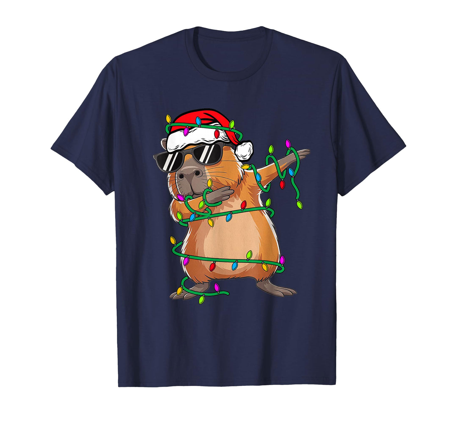 Cute Dabbing Capybara Animal Boys Men Toddler Kids Christmas T-Shirt