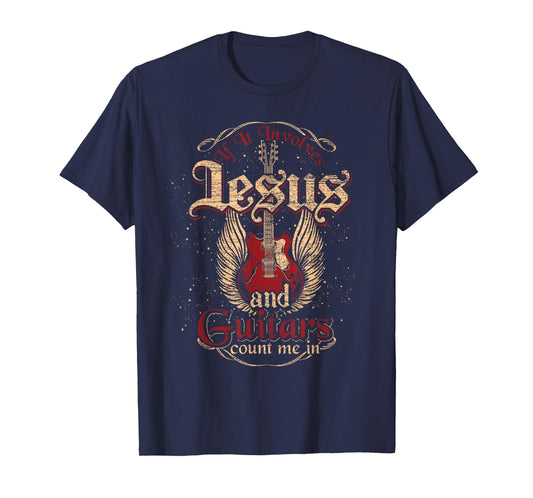 Guitarist Guitar Musician Christian Music Jesus T-Shirt