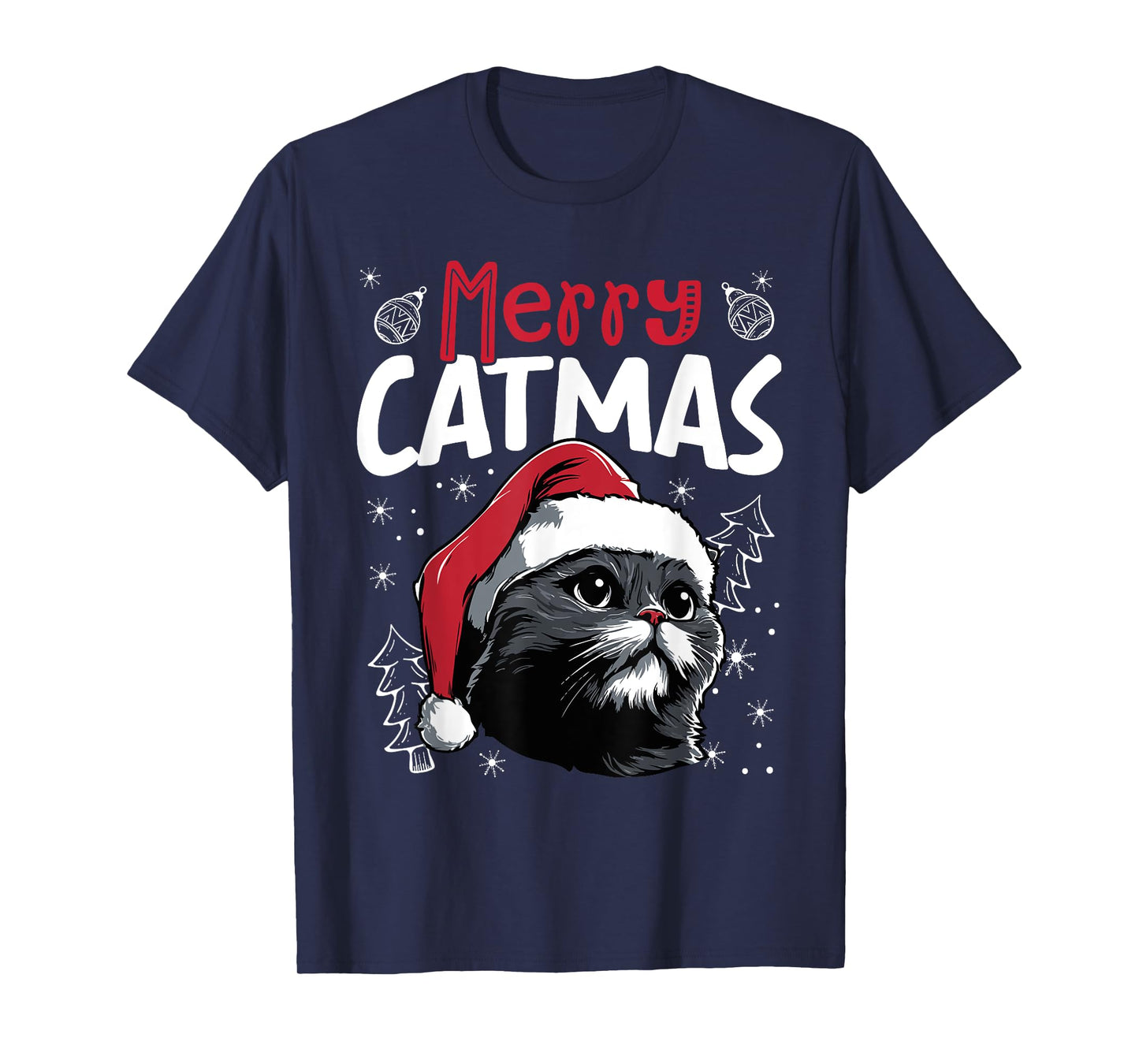 Merry Catmas Funny Christmas Cat T-Shirt