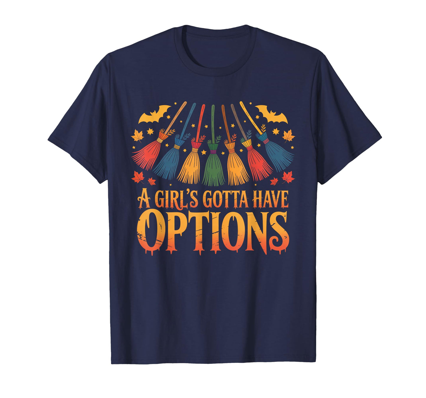 Retro a Girl’s Gotta Have Options Spooky Witches Halloween T-Shirt