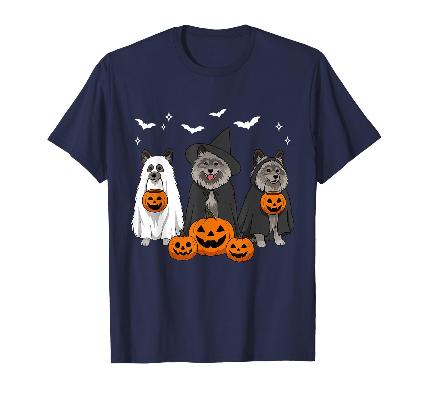 Trick Or Treat Keeshond Halloween Witch Keeshond Dog Mom T-Shirt